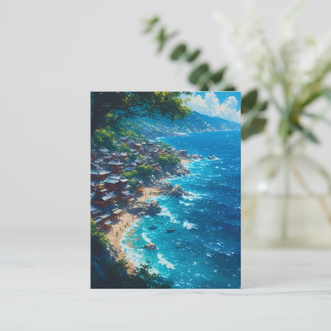 Postal Nagisa no Yume "Sueño de la costa" (Anverso de pie)