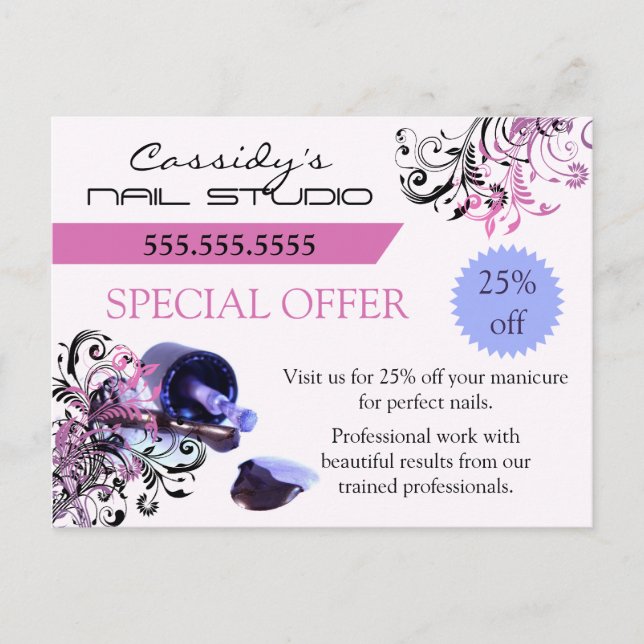 Postal Nail Bar and Nail Technist Promo (Anverso)