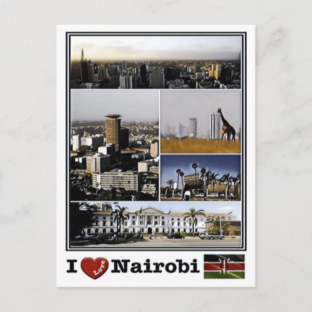 Postal Nairobi - I love Mosaic - Kenya - (Anverso)