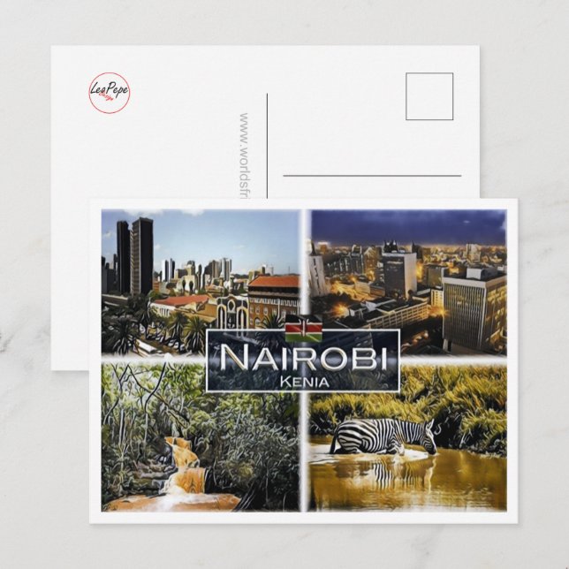 Postal Nairobi - Kenia - Mosaico - (Anverso / Reverso)