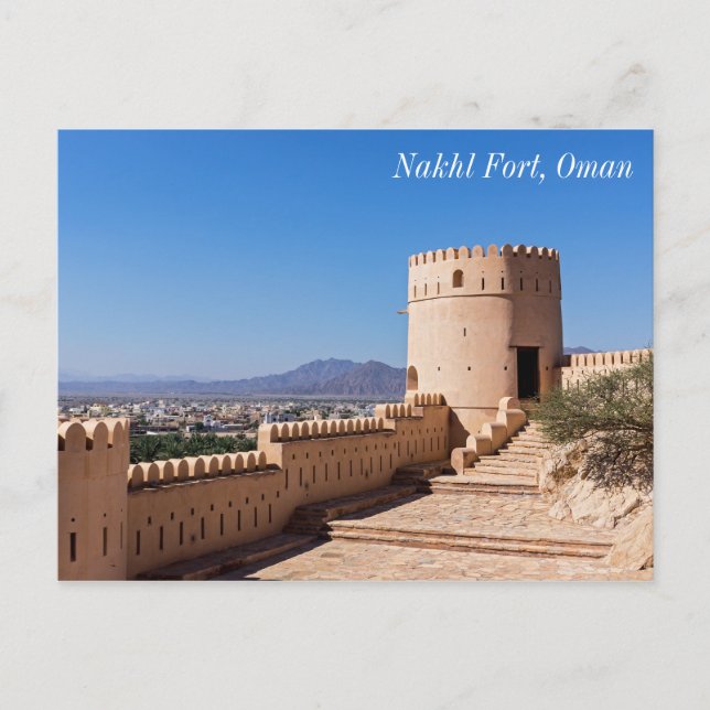 Postal Nakhl Fort, Omán (Anverso)