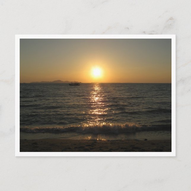 Postal Naklua Beach Sunset .. Pattaya, Chonburi, Tailandi (Anverso)