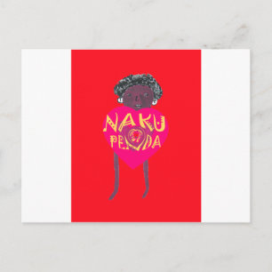 Postal Nakupenda Love Art - Swahili Heart Design