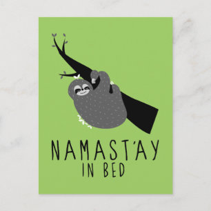 Postal namast'ay en la pereza de la cama