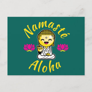 Postal Namaste Aloha, signo de mano Buddha Humor