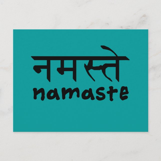 Postal Namaste en inglés e hindi (Anverso)