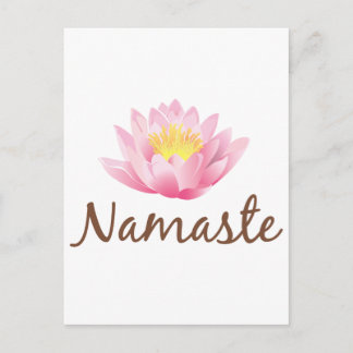 Postal Namaste Lotus Flower Yoga