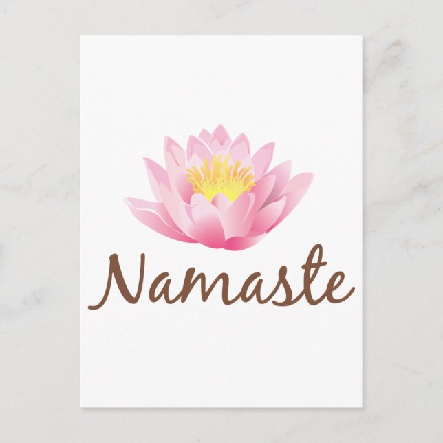 Postal Namaste Lotus Flower Yoga (Anverso)