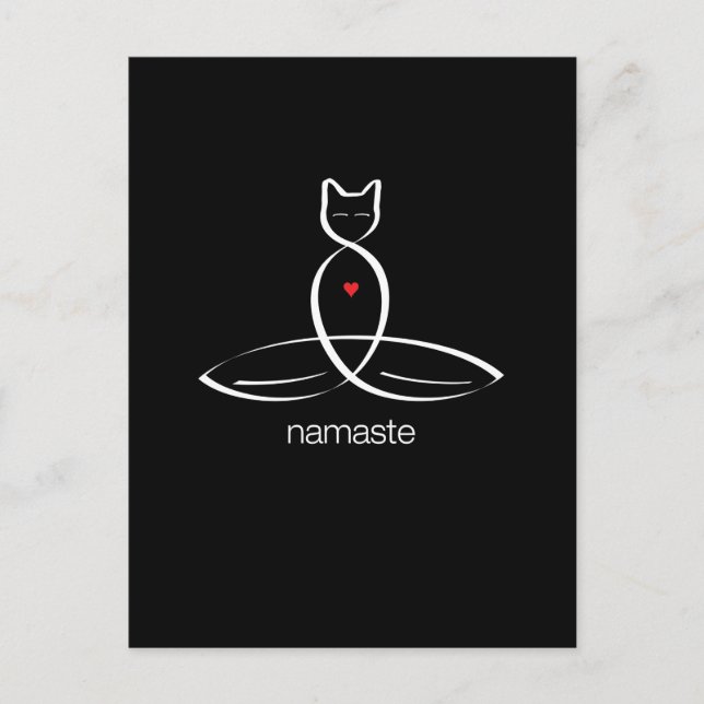 Postal Namaste - texto de estilo regular. (Anverso)