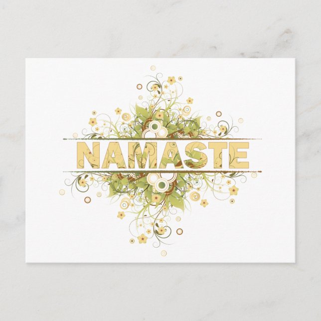 Postal Namaste Vintage Floral (Anverso)