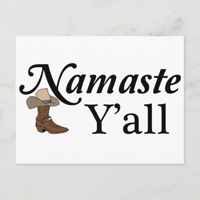 Postal Namaste Y'all (Anverso)