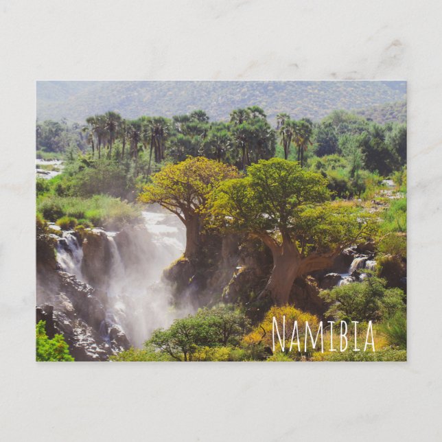 Postal Namibia Río Kunene Epupa Cae Paisajes Naturales (Anverso)