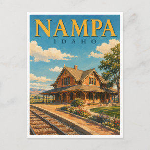 Postal Nampa Idaho Estación de Trenes GeoSaga