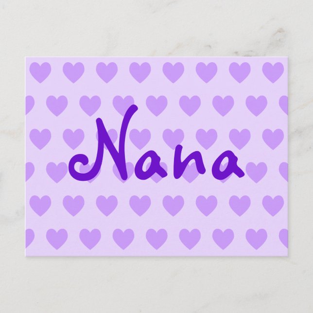 Postal Nana en morado (Anverso)