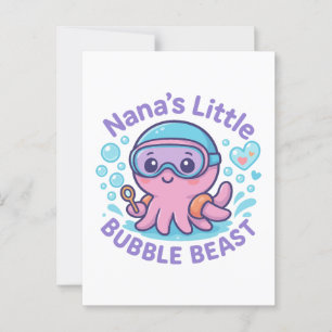 Postal Nana: La pequeña burbuja de la bestia cute el pulp