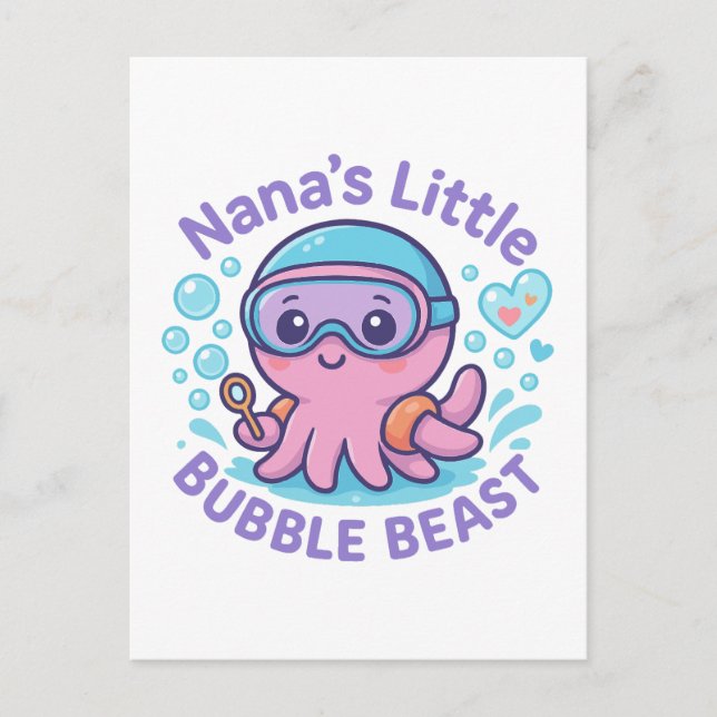 Postal Nana: La pequeña burbuja de la bestia cute el pulp (Anverso)