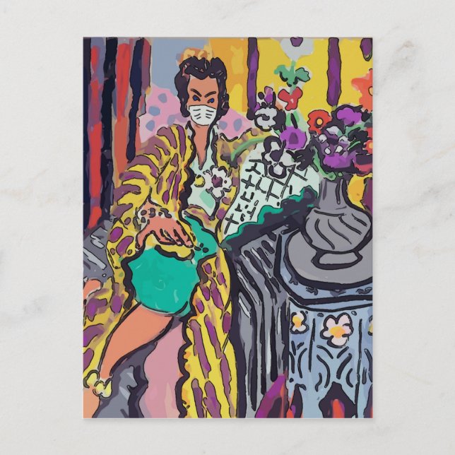 Postal Nancy en máscara de salud (Anverso)