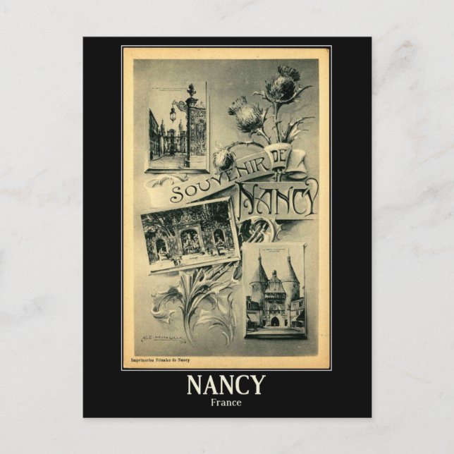 Postal Nancy, Francia, Vintage (Anverso)