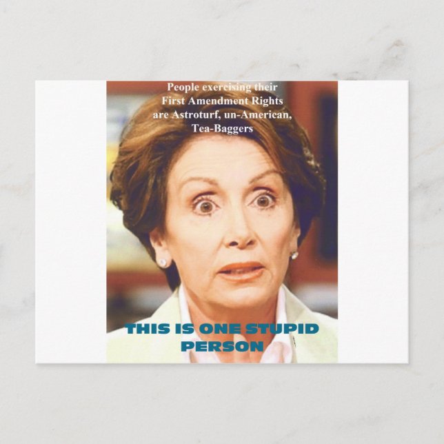 POSTAL NANCY PELOSI - UNA PERSONA ESTÚPIDA (Anverso)