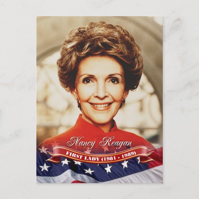 Postal Nancy Reagan, Primera Dama de los Estados Unidos (Anverso)