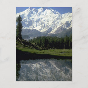 Postal Nanga Parbat en Fairy Meadows, norte de Pakistán
