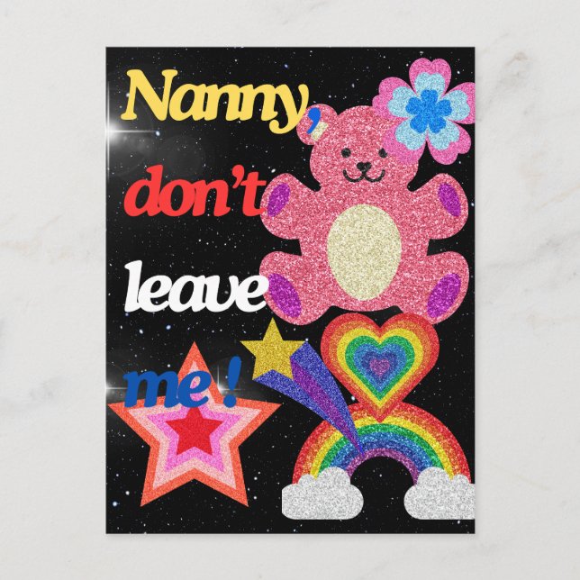 Postal Nanny, ¡no me dejes! (Anverso)