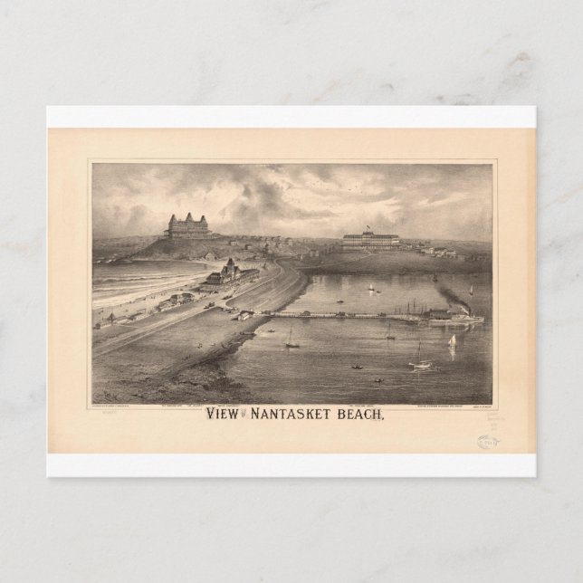 Postal Nantasket Beach Massachusetts en 1879 (Anverso)