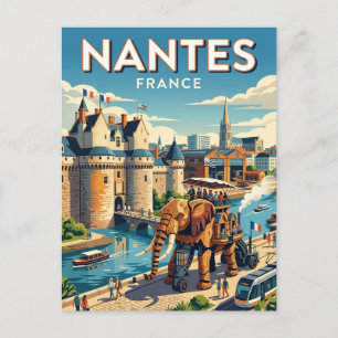 Postal Nantes Francia