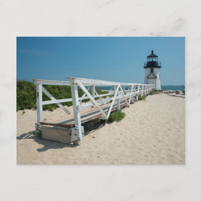 Postal Nantucket. Antiguo faro de madera (Anverso)