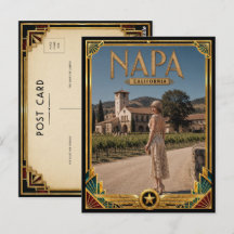 Napa California Vintage Art Deco Época Dorada