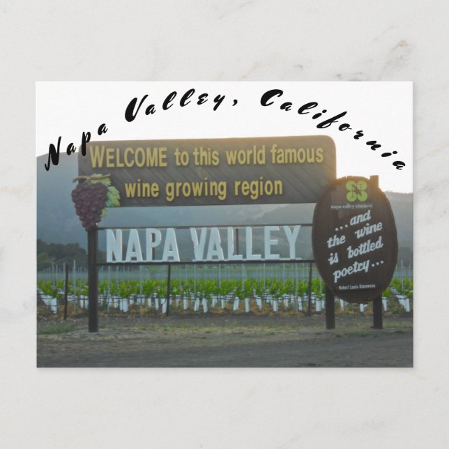Postal Napa Valley California Wine Country (Anverso)
