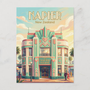 Postal Napier Art Deco Nueva Zelanda