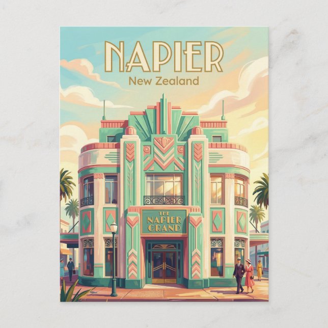 Postal Napier Art Deco Nueva Zelanda (Anverso)