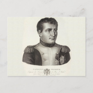 Postal Napoleón Bonaparte Elegante Grabado Antiguo