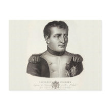 Napoleón Bonaparte Elegante Grabado Antiguo
