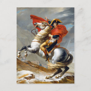 Postal Napoleón Bonaparte Pintura de Jacques-Louis David