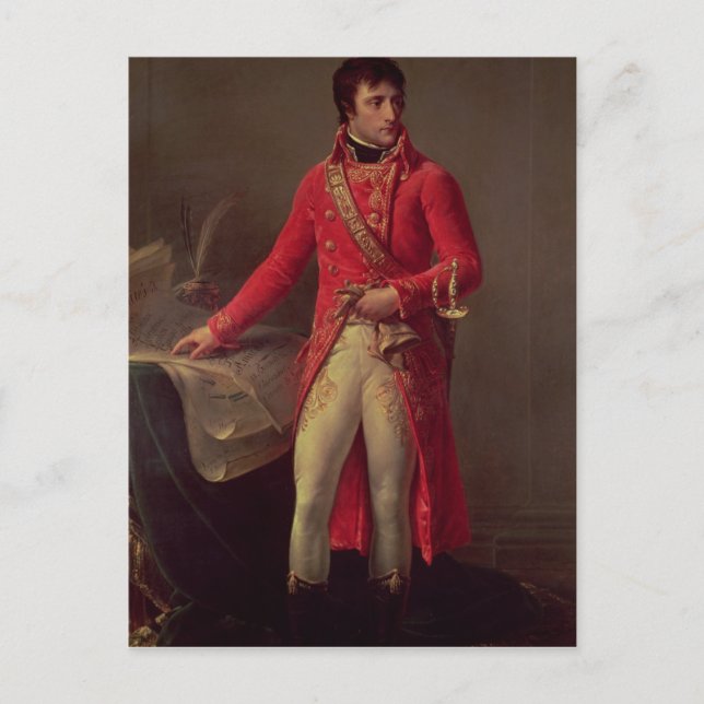 Postal Napoleón Bonaparte Primer Cónsul, 1802 (Anverso)