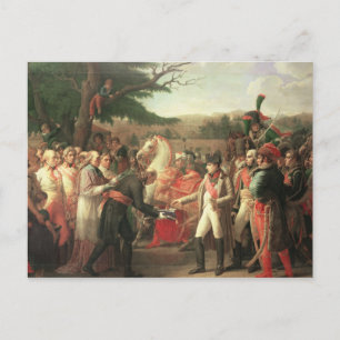 Postal Napoleón Bonaparte recibe las llaves