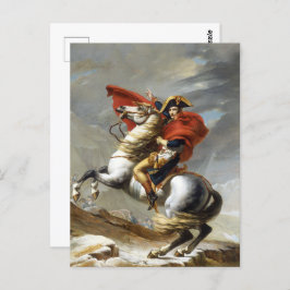 Postal Napoleón cruzando los Alpes