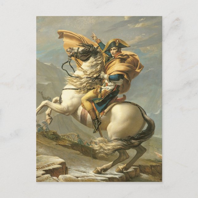 Postal Napoleón cruzando los Alpes en el St Bernard (Anverso)