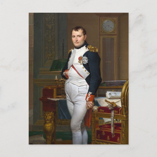 Postal Napoleón en su estudio (Anverso)