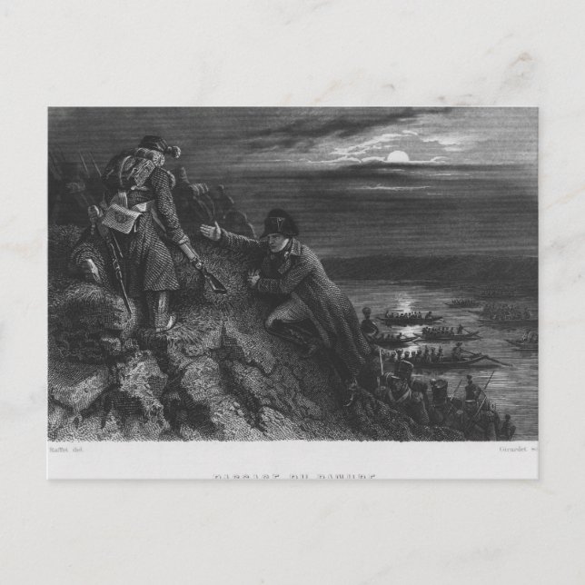 Postal Napoleón I Bonaparte cruzando el río (Anverso)