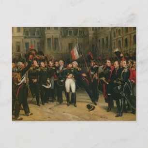 Postal Napoleón I despidiendo al Imperio