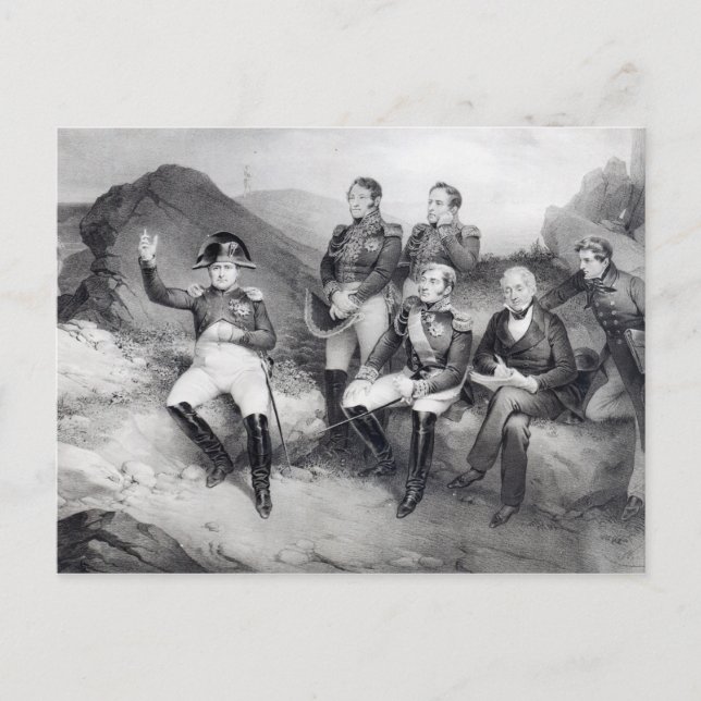 Postal Napoleón I dictando memorias a Emmanuel Las (Anverso)