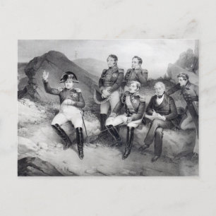 Postal Napoleón I dictando memorias a Emmanuel Las