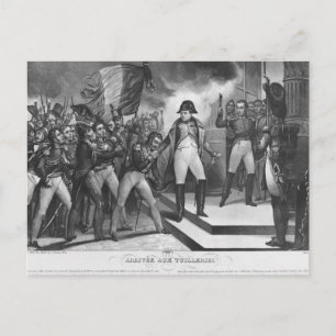 Postal Napoleón I llegando a las Tullerías