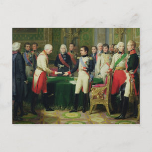 Postal Napoleón I Recibiendo al Barón Vincent