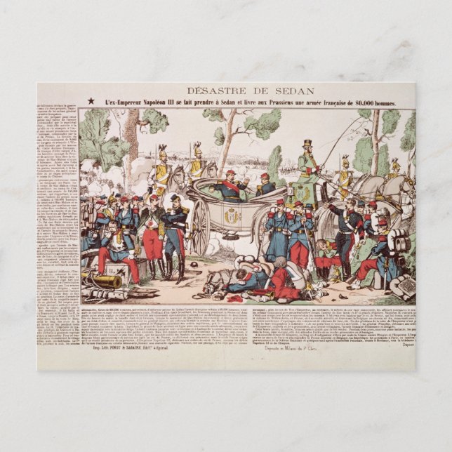 Postal Napoleón III llega a Sedán (Anverso)