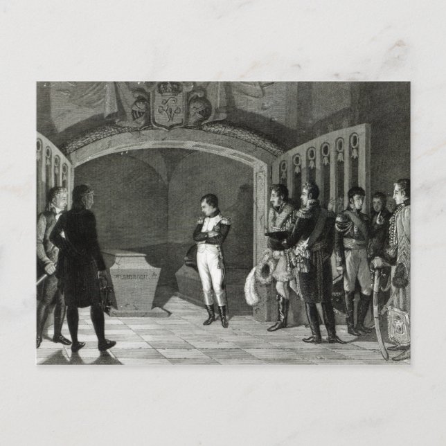 Postal Napoleón Meditando antes de la Tumba (Anverso)