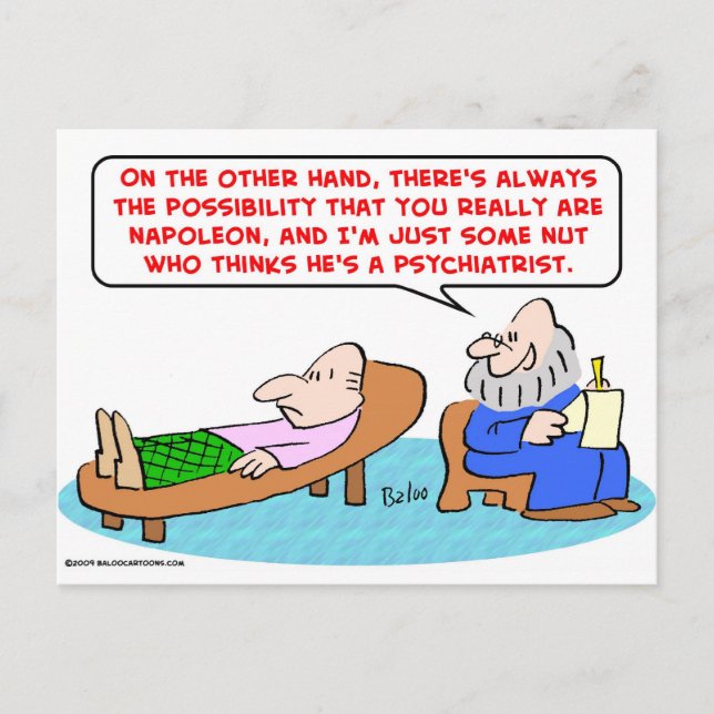 Postal napoleón un psiquiatra de nuez (Anverso)